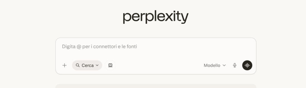 Perplexity's homepage for AI marketing