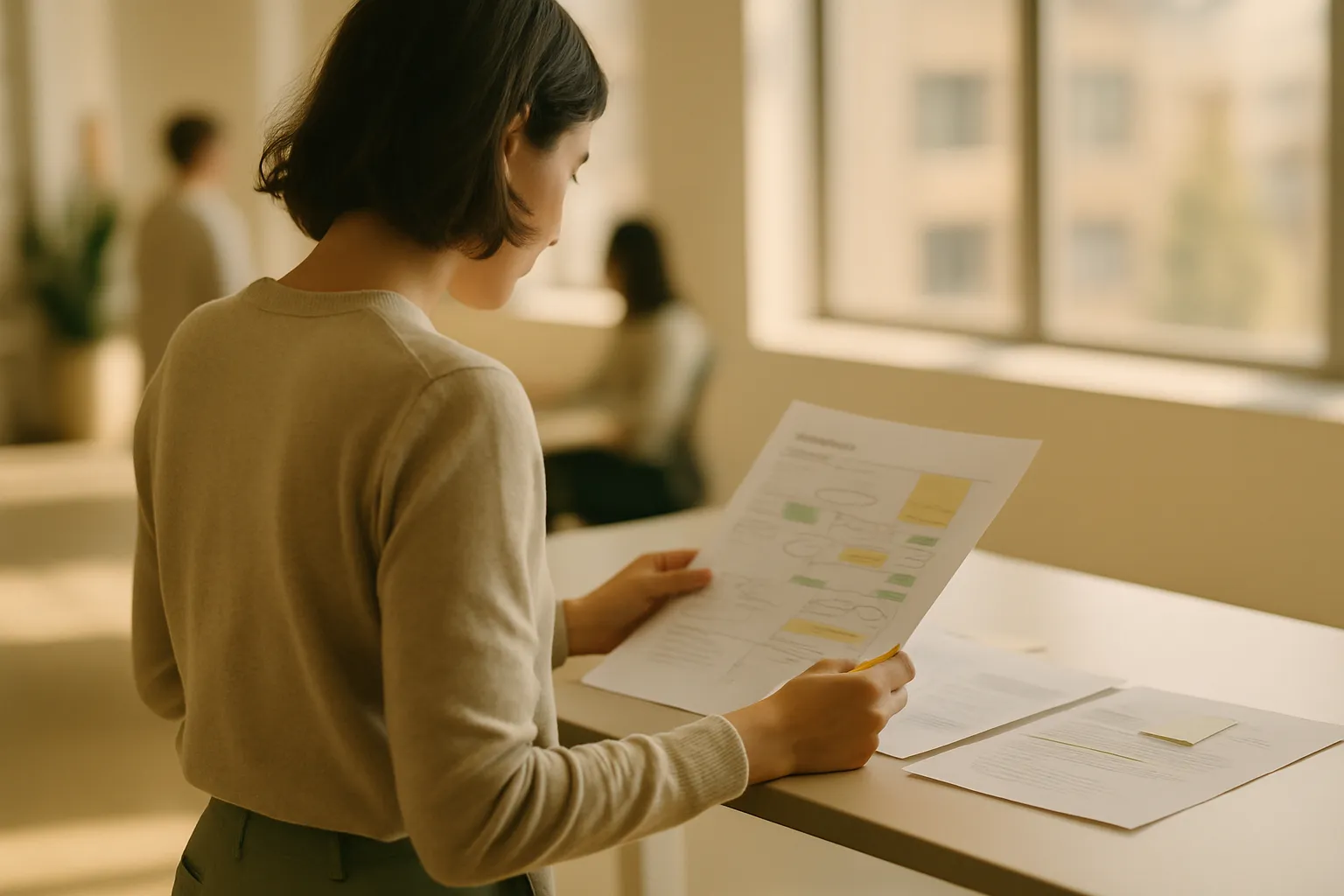 Professional analyzing an AEO content strategy to improve brand visibility on AI search engines like ChatGPT