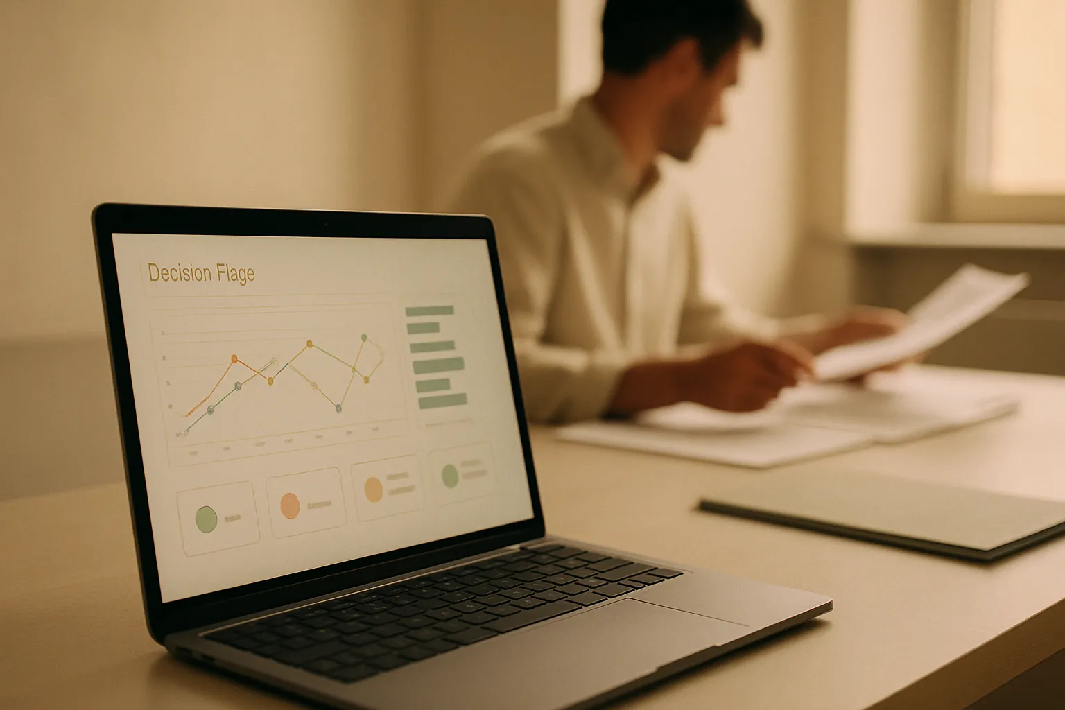 Screenshot of a dashboard with automated AI decisions and customer scoring, GDPR Art. 22 review in an Italian company