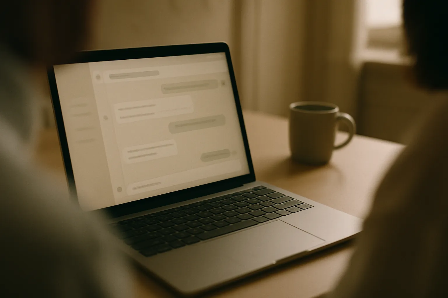 AI chatbot screen on a corporate laptop: jailbreak risk and security for Italian SMEs
