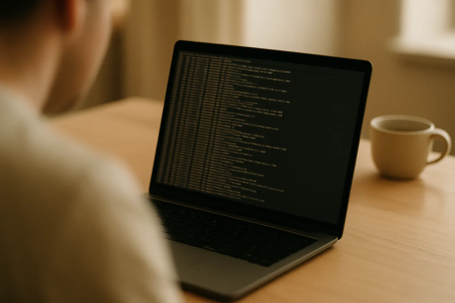Schermata di log di server su laptop che mostra accessi di crawler AI a sitemap e RSS feed, ottimizzazione SEO per AI