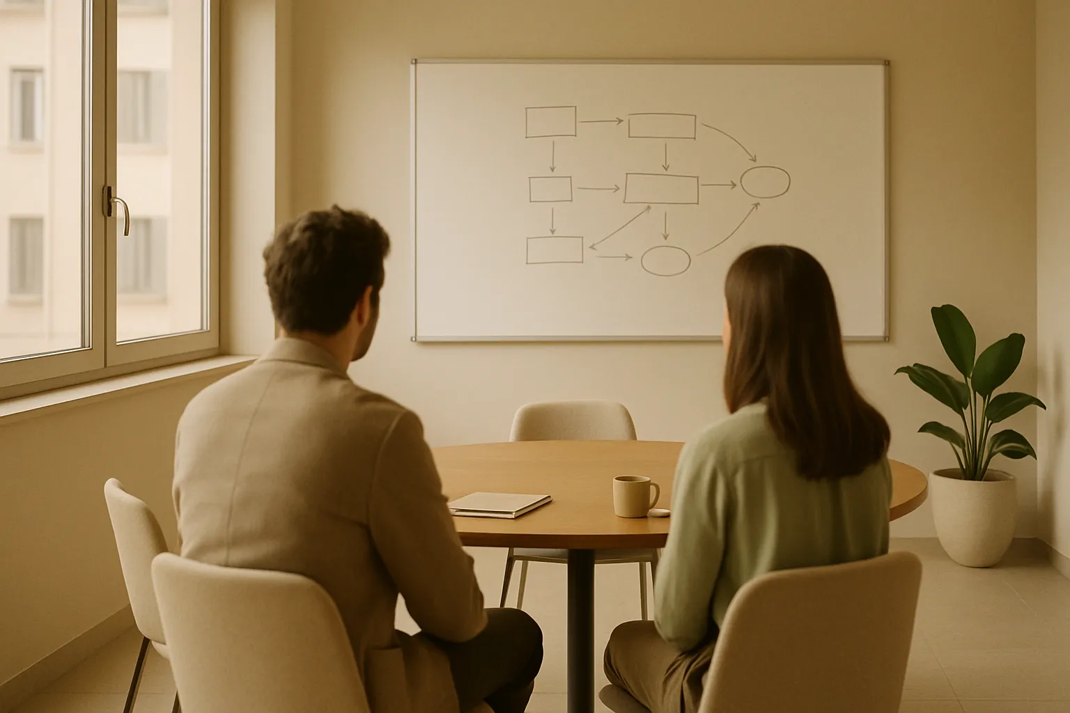 Italian corporate team mapping AI dependencies on a whiteboard to reduce the risk of vendor lock-in
