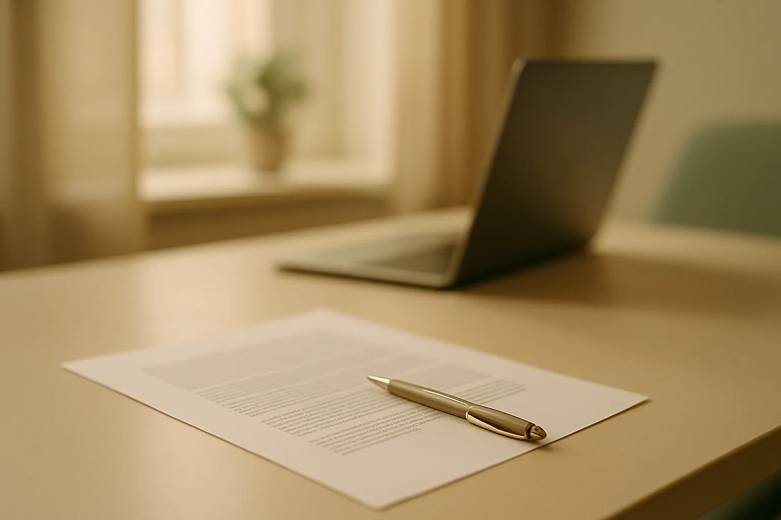 Paper document with GDPR procedure for managing employee data access requests on an office desk