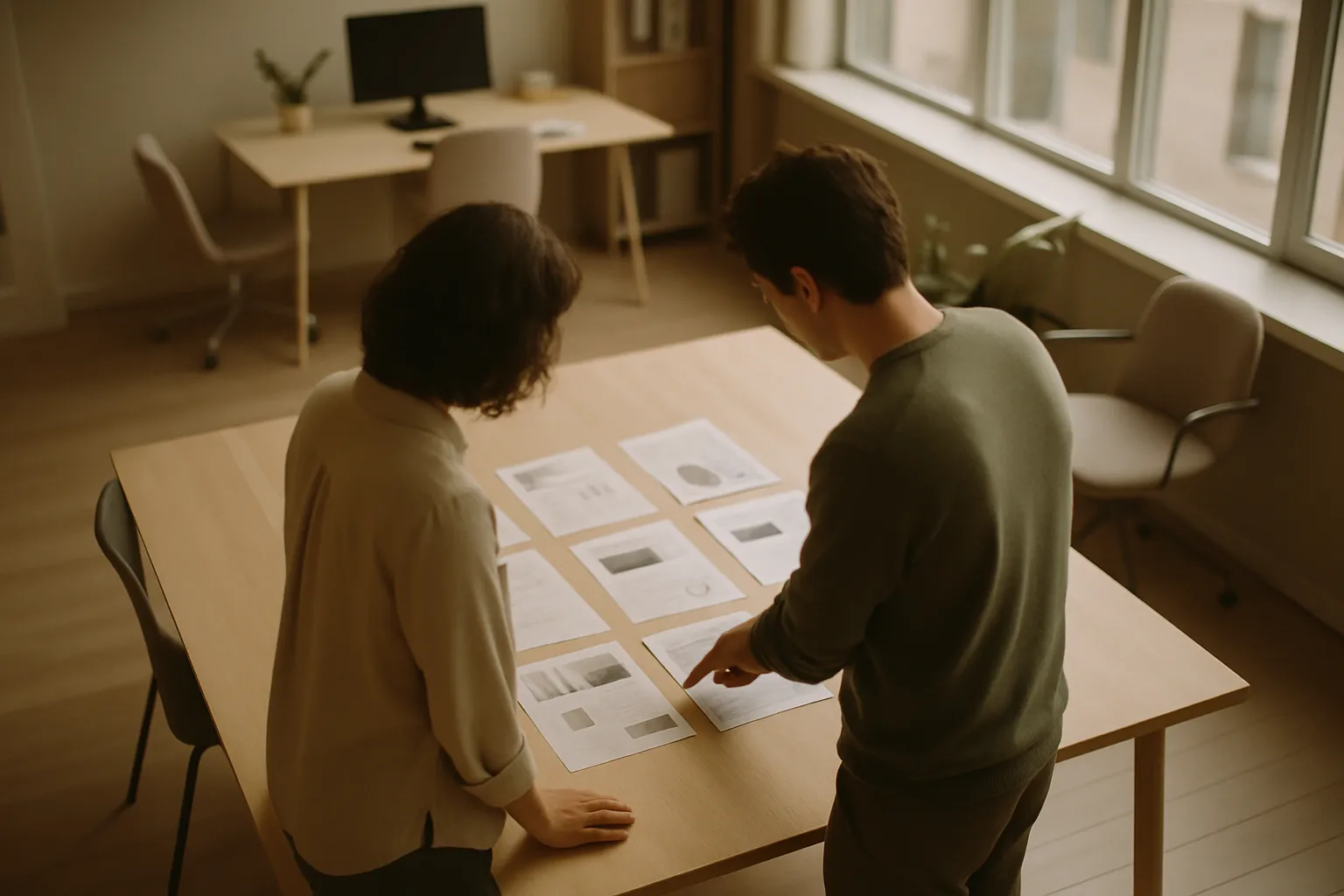 Corporate team reviewing GDPR audit documents for telemarketing and opt-out management, top view