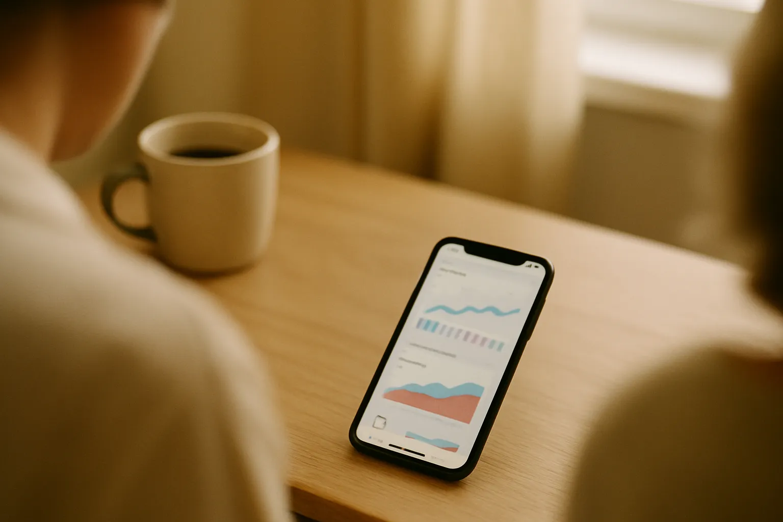 Analytics screenshot on a smartphone with blurred charts: the Safari block changes how ad campaigns are measured
