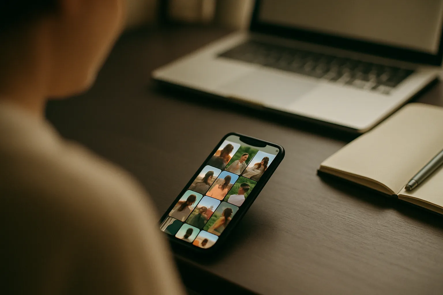 Smartphone with TikTok Ads campaigns open on screen, holiday advertising strategy for Italian companies